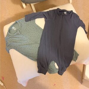 💙🩵💚 NWOT - Cloud Island Blue and Green Footed One Pieces